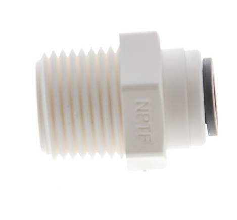 1/4'' x 3/8'' NPT POM Insteekfitting Buitendraad EPDM [10 Stuks]