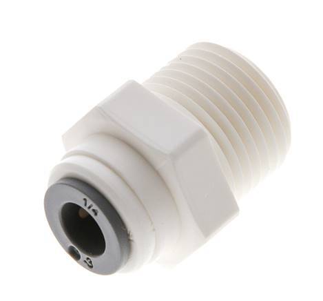 1/4'' x 3/8'' NPT POM Insteekfitting Buitendraad EPDM [10 Stuks]
