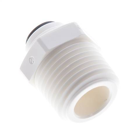1/4'' x 1/2'' NPT POM Insteekfitting buitendraad EPDM [5 Stuks]