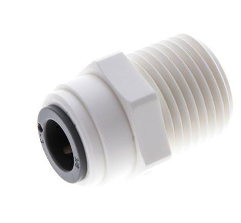 3/8'' x 1/2'' NPT POM Insteekfitting buitendraad EPDM [5 Stuks]