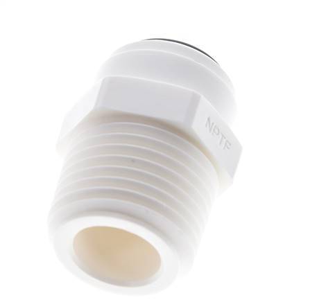 3/8'' x 1/2'' NPT POM Insteekfitting buitendraad EPDM [5 Stuks]