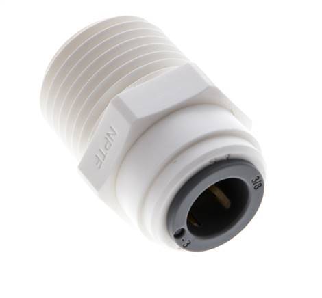 3/8'' x 1/2'' NPT POM Insteekfitting buitendraad EPDM [5 Stuks]