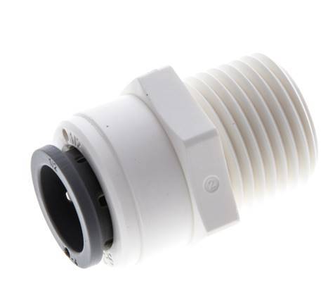 1/2'' x 1/2'' NPT POM Insteekfitting buitendraad EPDM [5 Stuks]