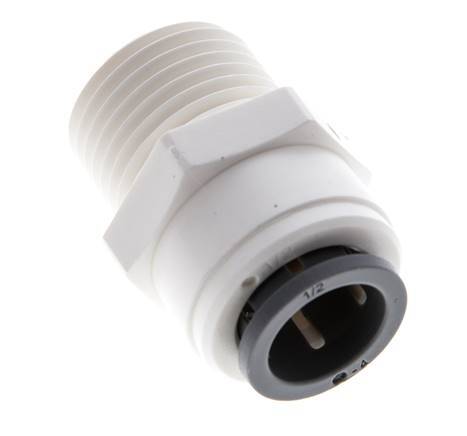 1/2'' x 1/2'' NPT POM Insteekfitting buitendraad EPDM [5 Stuks]