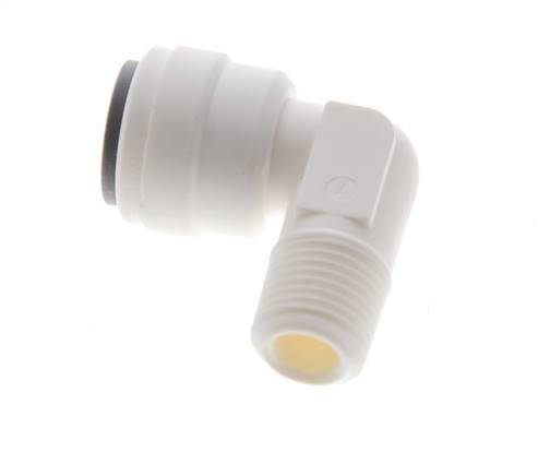 1/4'' x R1/8'' 90 graden L-verbinding POM Insteekfitting Buitendraad EPDM [10 Stuks]