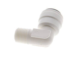 1/4'' x R1/8'' 90 graden L-verbinding POM Insteekfitting Buitendraad EPDM [10 Stuks]