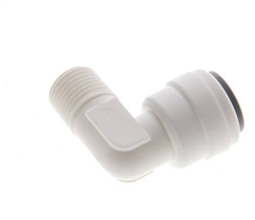 1/4'' x R1/8'' 90 graden L-verbinding POM Insteekfitting Buitendraad EPDM [10 Stuks]