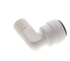 1/4'' x R1/8'' 90 graden L-verbinding POM Insteekfitting Buitendraad EPDM [10 Stuks]