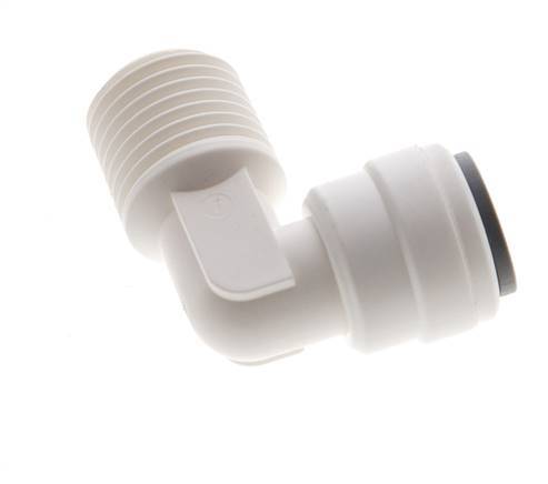 1/4'' x R1/4'' 90 graden L-verbinding POM Insteekfitting Buitendraad EPDM [10 Stuks]