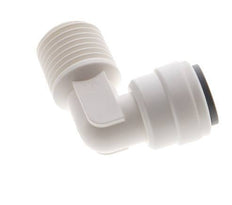 1/4'' x R1/4'' 90 graden L-verbinding POM Insteekfitting Buitendraad EPDM [10 Stuks]