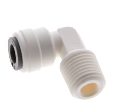1/4'' x R1/4'' 90 graden L-verbinding POM Insteekfitting Buitendraad EPDM [10 Stuks]