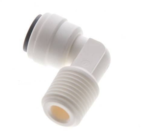 1/4'' x R1/4'' 90 graden L-verbinding POM Insteekfitting Buitendraad EPDM [10 Stuks]