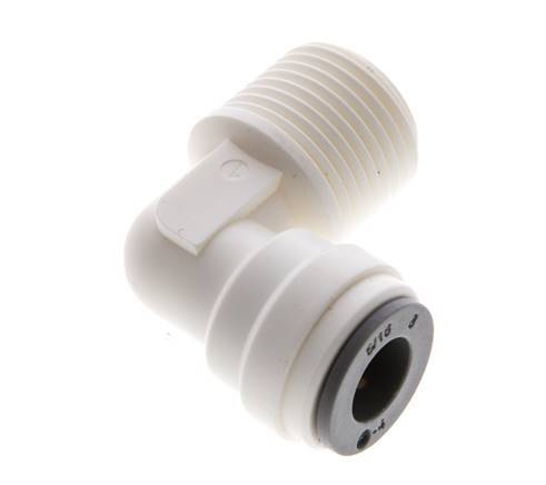 5/16'' x R3/8'' 90 graden L-verbinding POM Insteekfitting buitendraad EPDM [5 Stuks]