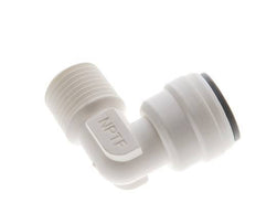 3/16'' x 1/8'' NPT 90 graden L-verbinding POM Insteekfitting Buitendraad EPDM [10 Stuks]