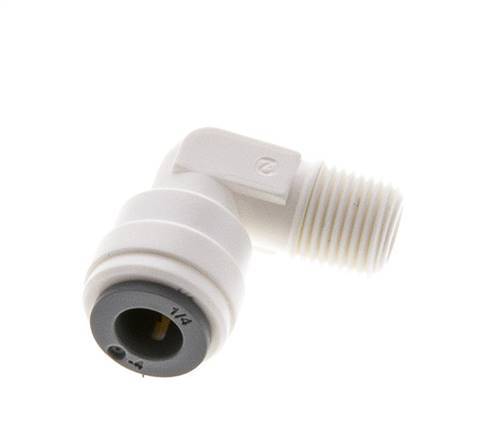 1/4'' x 1/8'' NPT 90deg Elbow Push-in Fitting with Male Threads POM EPDM [10 Pieces]