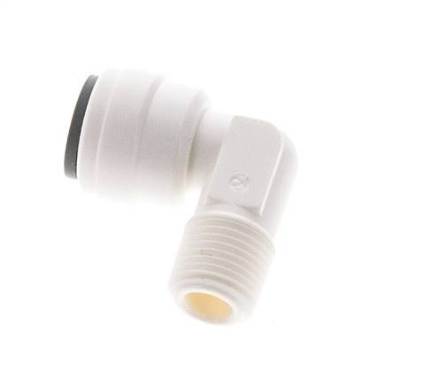 1/4'' x 1/8'' NPT 90deg Elbow Push-in Fitting with Male Threads POM EPDM [10 Pieces]