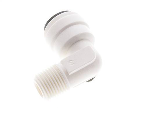 1/4'' x 1/8'' NPT 90deg Elbow Push-in Fitting with Male Threads POM EPDM [10 Pieces]
