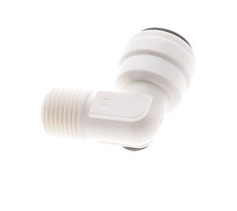 1/4'' x 1/8'' NPT 90deg Elbow Push-in Fitting with Male Threads POM EPDM [10 Pieces]