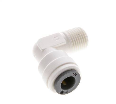 1/4'' x 1/8'' NPT 90deg Elbow Push-in Fitting with Male Threads POM EPDM [10 Pieces]