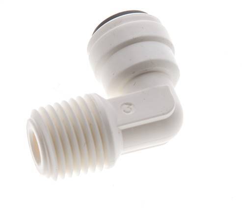 1/4'' x 1/4'' NPT 90 graden L-verbinding POM Insteekfitting Buitendraad EPDM [10 Stuks]