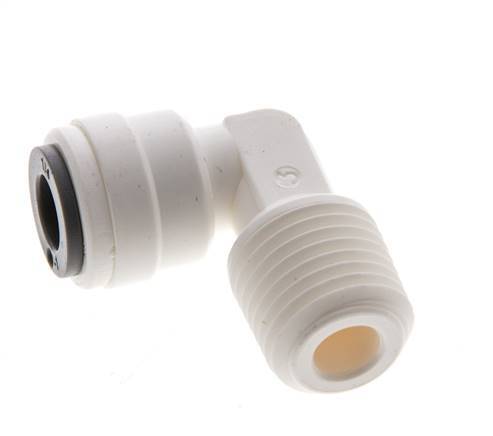 1/4'' x 1/4'' NPT 90 graden L-verbinding POM Insteekfitting Buitendraad EPDM [10 Stuks]