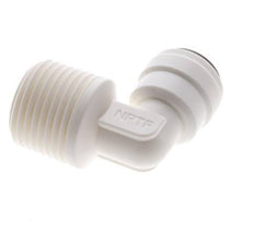 1/4'' x 3/8'' NPT 90 graden L-verbinding POM Insteekfitting Buitendraad EPDM [10 Stuks]