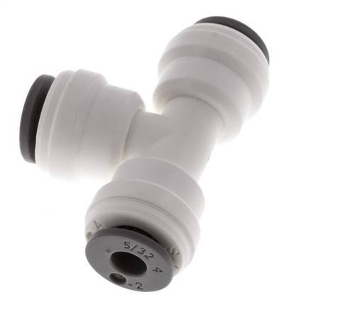 5/32'' T-koppeling POM Insteekfitting FDA EPDM [2 Stuks]