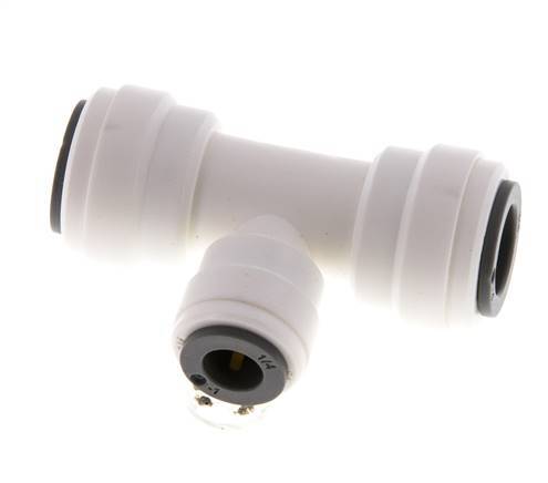 3/8'' x 1/4'' T-koppeling POM Insteekfitting FDA EPDM [2 Stuks]
