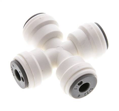 5/32'' Cross POM Insteekfitting FDA EPDM [2 Stuks]