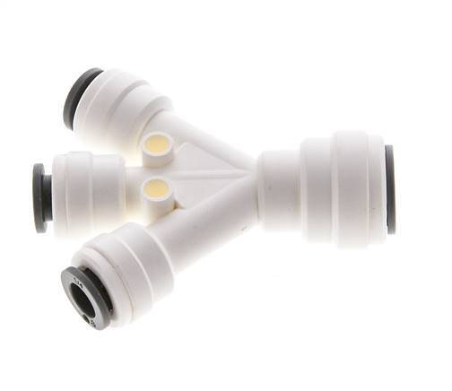 1/4'' x 3/8'' Double Y POM Insteekfitting 3 Aansluitingen EPDM [2 Stuks]