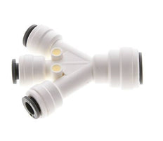 1/4'' x 3/8'' Double Y POM Insteekfitting 3 Aansluitingen EPDM [2 Stuks]