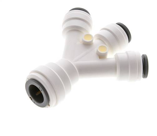 1/4'' x 3/8'' Double Y POM Insteekfitting 3 Aansluitingen EPDM [2 Stuks]