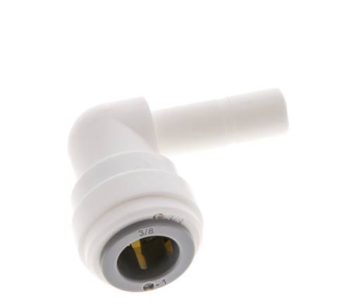 3/8'' x 5/16'' 90deg Elbow Push-in Fitting with Plug-in POM EPDM [5 Pieces]
