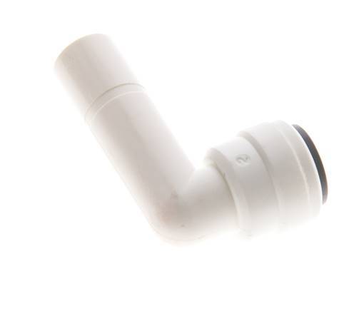 1/4'' x 3/8'' 90deg Elbow Push-in Fitting with Plug-in POM EPDM [10 Pieces]