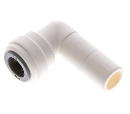 3/8'' x 1/2'' 90deg Elbow Push-in Fitting with Plug-in POM EPDM [5 Pieces]