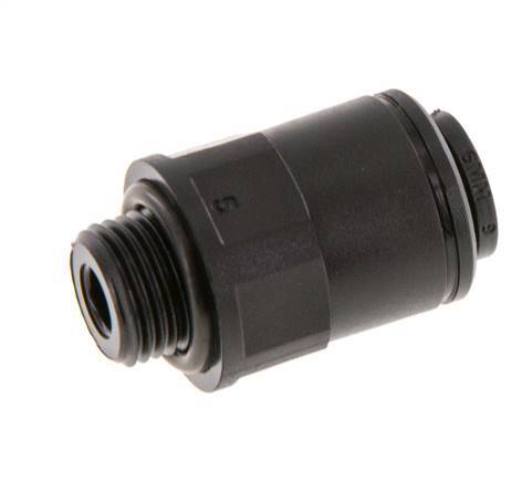 6mm x G1/8'' POM Insteekfitting buitendraad NBR [5 Stuks]