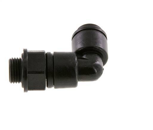 4mm x G1/8'' 90 graden L-verbinding POM Insteekfitting Buitendraad Draaibaar NBR [2 Stuks]