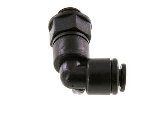 4mm x G1/8'' 90 graden L-verbinding POM Insteekfitting Buitendraad Draaibaar NBR [2 Stuks]