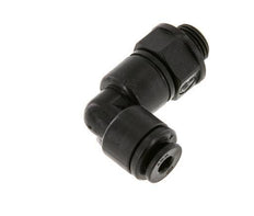 4mm x G1/8'' 90 graden L-verbinding POM Insteekfitting Buitendraad Draaibaar NBR [2 Stuks]