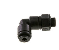 4mm x G1/8'' 90 graden L-verbinding POM Insteekfitting Buitendraad Draaibaar NBR [2 Stuks]