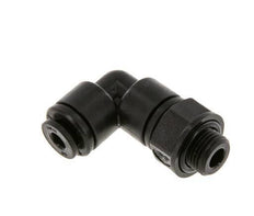 4mm x G1/8'' 90 graden L-verbinding POM Insteekfitting Buitendraad Draaibaar NBR [2 Stuks]