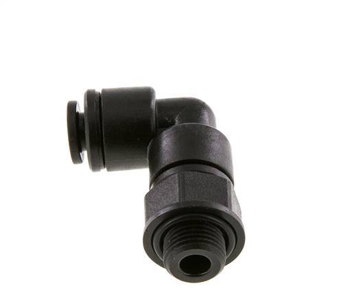 4mm x G1/8'' 90 graden L-verbinding POM Insteekfitting Buitendraad Draaibaar NBR [2 Stuks]