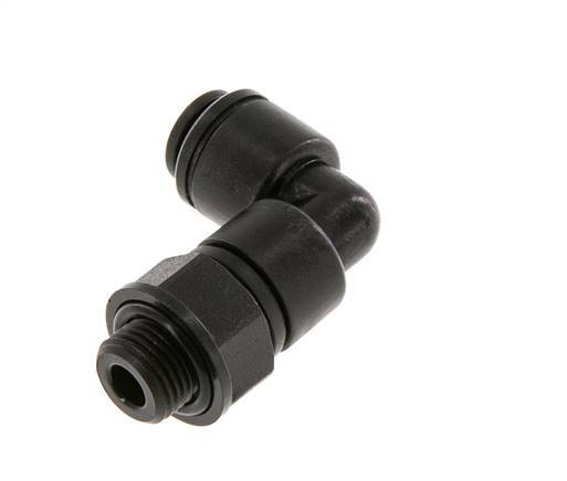 4mm x G1/8'' 90 graden L-verbinding POM Insteekfitting Buitendraad Draaibaar NBR [2 Stuks]