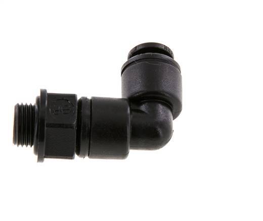 5mm x G1/8'' 90 graden L-verbinding POM Insteekfitting Buitendraad Draaibaar NBR [2 Stuks]