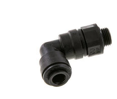 6mm x G1/8'' 90 graden L-verbinding POM Insteekfitting Buitendraad Draaibaar NBR [2 Stuks]