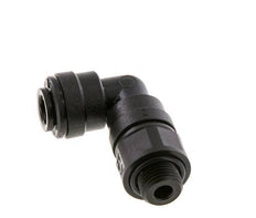 6mm x G1/8'' 90 graden L-verbinding POM Insteekfitting Buitendraad Draaibaar NBR [2 Stuks]