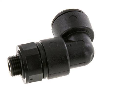 8mm x G1/8'' 90 graden L-verbinding POM Insteekfitting Buitendraad Draaibaar NBR [2 Stuks]