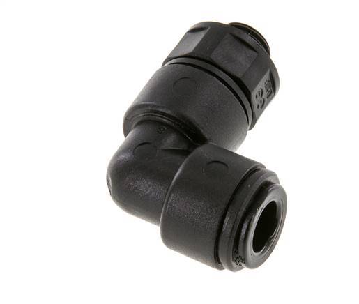 8mm x G1/8'' 90 graden L-verbinding POM Insteekfitting Buitendraad Draaibaar NBR [2 Stuks]