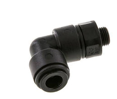 8mm x G1/8'' 90 graden L-verbinding POM Insteekfitting Buitendraad Draaibaar NBR [2 Stuks]