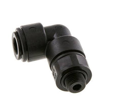 8mm x G1/8'' 90 graden L-verbinding POM Insteekfitting Buitendraad Draaibaar NBR [2 Stuks]